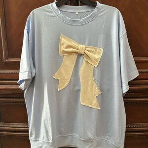 Women’s Bow Top - Size XXL - Baby Blue - Never Worn